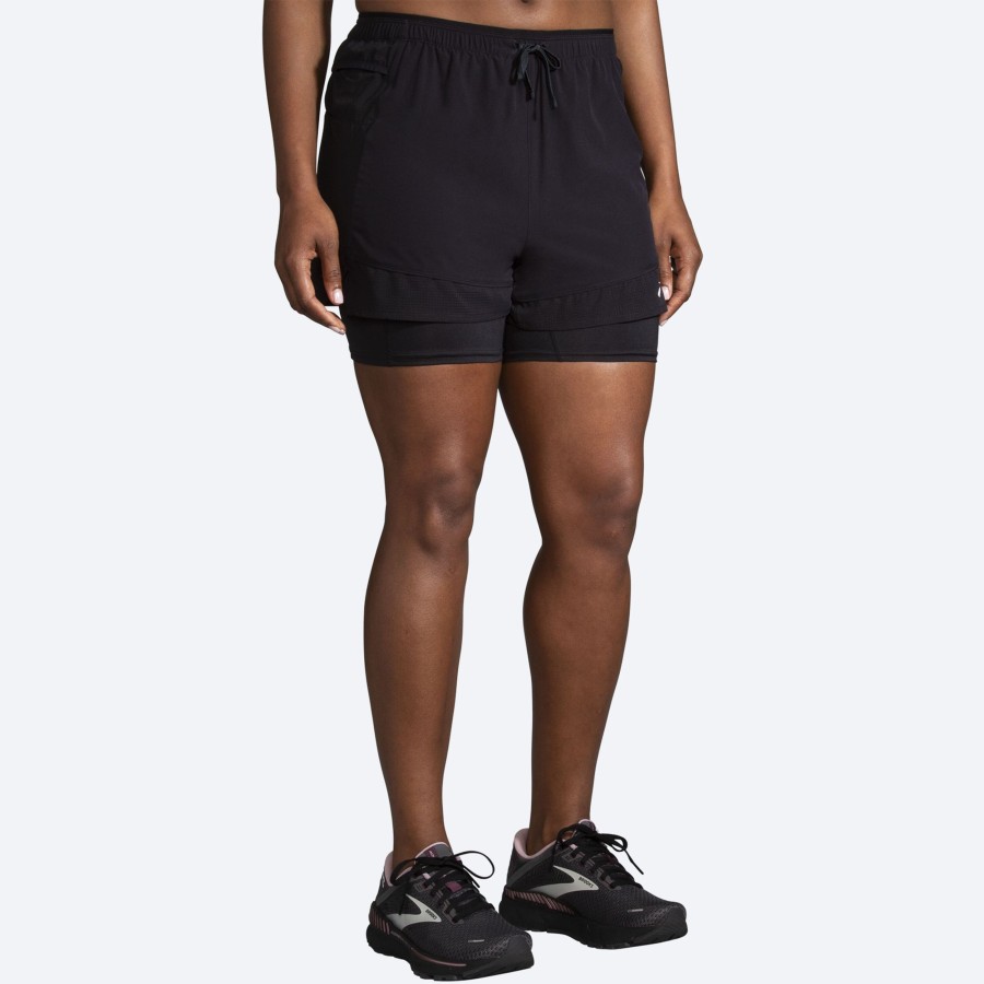 Women Brooks Running Shorts | High Point 3" 2-In-1 Short